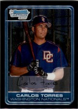 2006 Bowman Chrome Prospects 1st Card Carlos Torres Washington Nationals #BC65