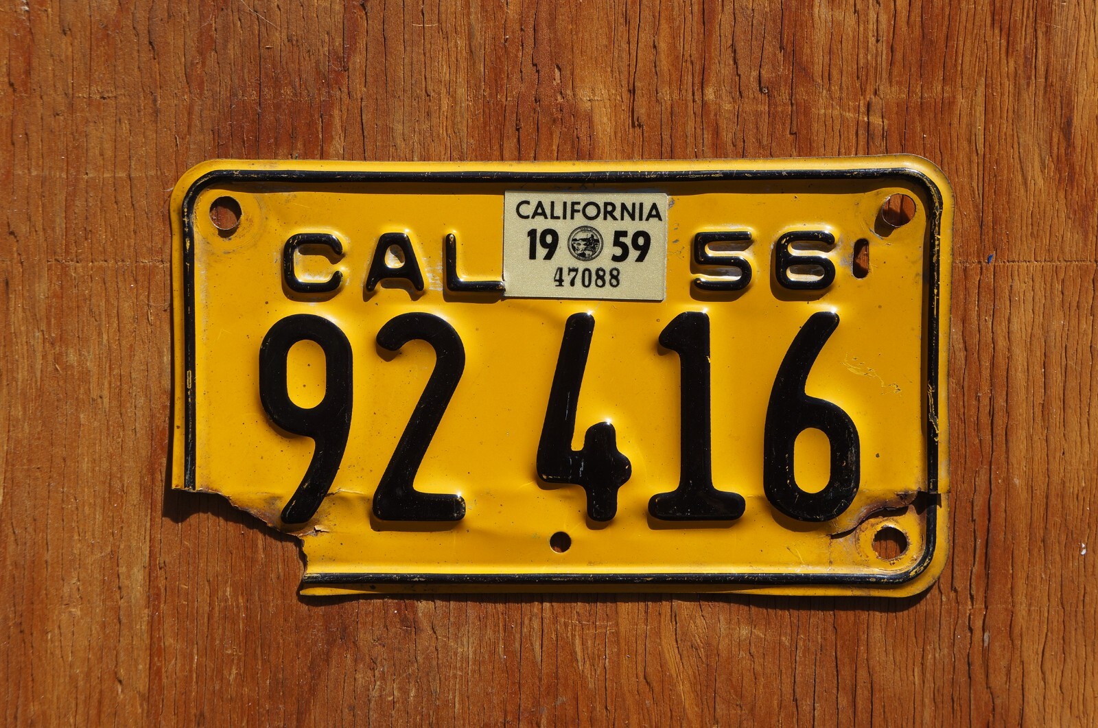 1956 / 1959 California MOTORCYCLE License Plate eBay