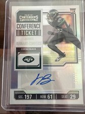 2023 Panini Contenders Jarrick Bernard-Converse Conference Auto /75 #290 Jets