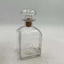 VTG Toscany Etched Clipper Ship Decanter Whiskey Bourbon MCM Bar Glass Romania