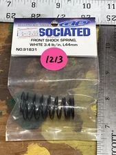 Team Associated 91831 Front Shock Spring: White 3.40lb/in L44mm NIP USA Shipped