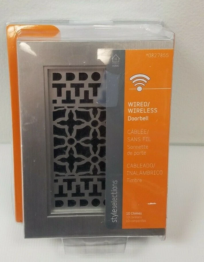 Brushed Nickel Wireless Doorbell Kit SS-7582-03 Electrical Door | eBay