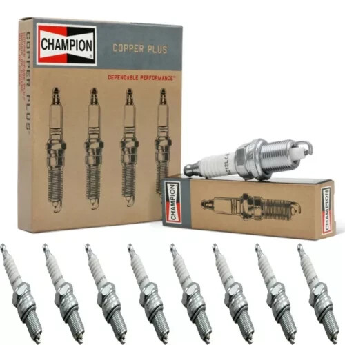 8 Champion Copper Spark Plugs Set for FORD F-350 1973 V8-7.5L