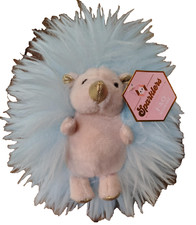 New Fao Schwarz Sparklers Blue Hedgehog Plush Stuffed Animal Toy