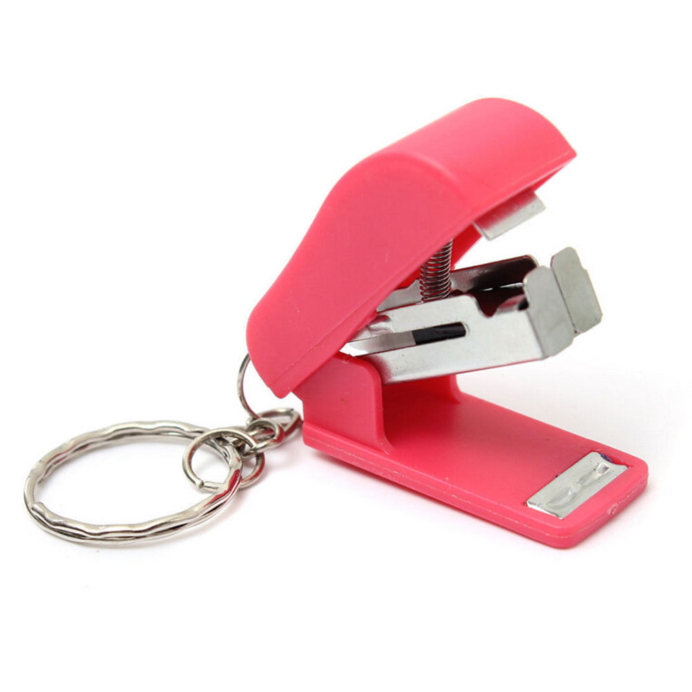 2 X Keychain Mini Cute Stapler For Home Office School Paper Bookbinding Gif