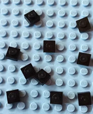 Lego Black Plates 1 x 1 Stud Parts X10 NEW