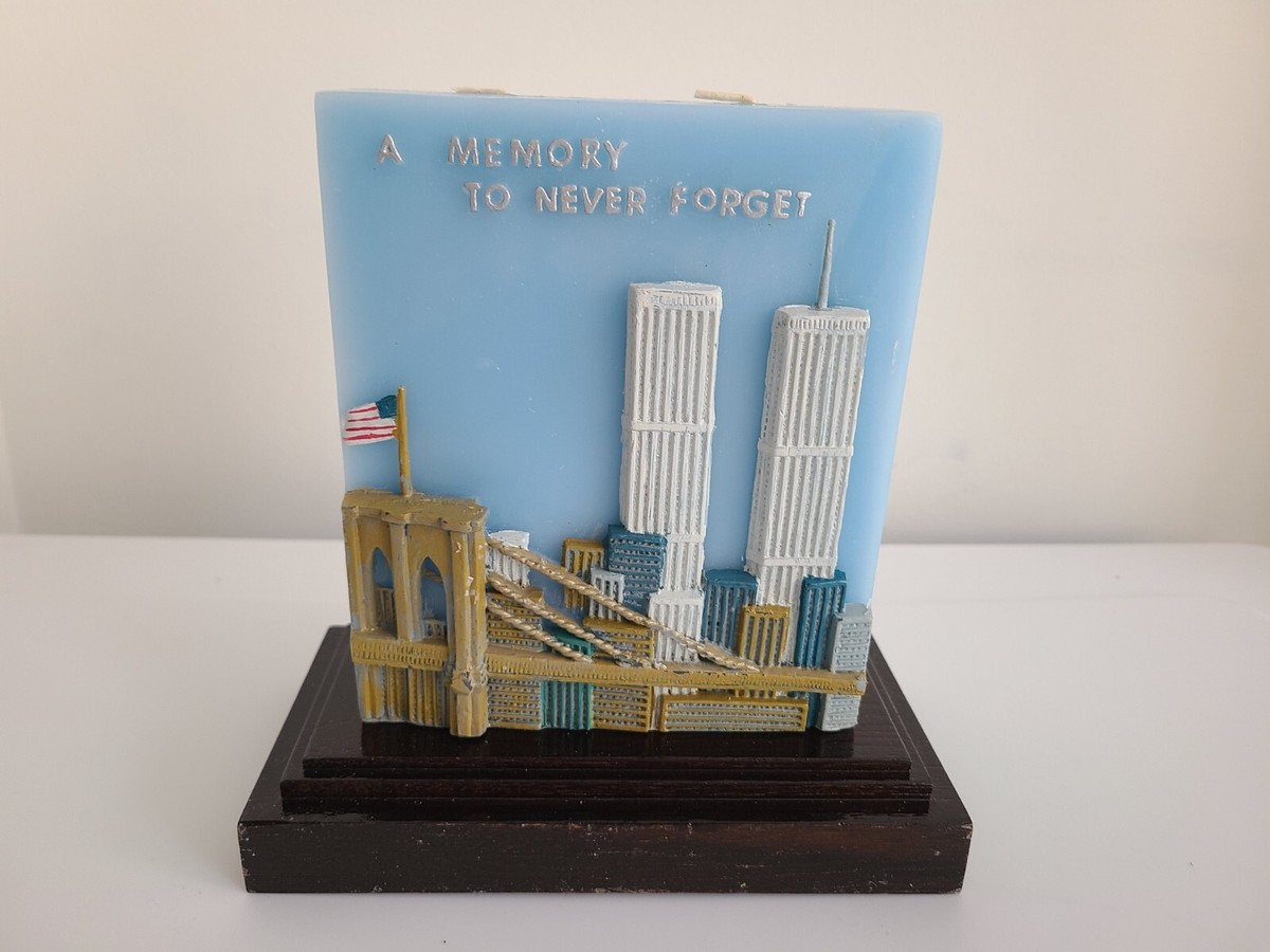 911 TWIN TOWERS IN MEMORY OF CANDLE FANTASY CANDLE CO | eBay