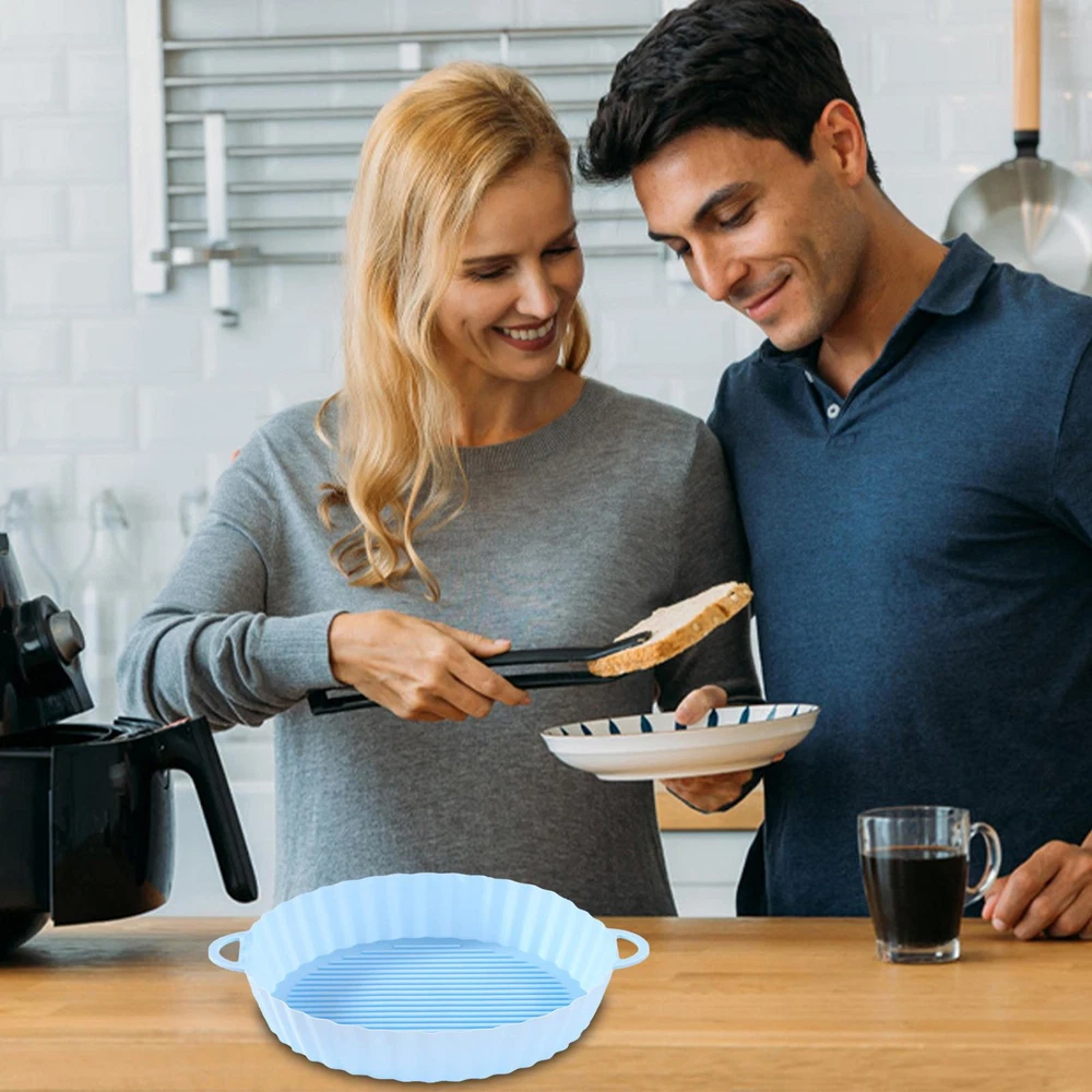 Air Fryer Silicone Pot Basket Liners Non-Stick Safe Oven Baking Tray Accessories