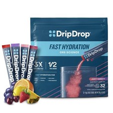DripDrop Hydration Packets - Juicy Variety Pack - Single Serve Electrolytes P...
