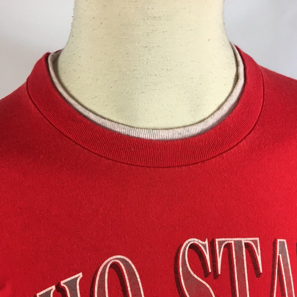 Vintage 80s 90s Ohio State Buckeyes College 2 Ply T Shirt Grunge Skate Surf USA  - Image 2 of 4