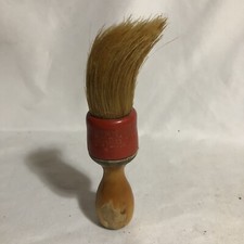 Vtg Certifyd Shaving Brush No. 5 Sterilized Rubber Set Red Wood 6.5 USA/u3b