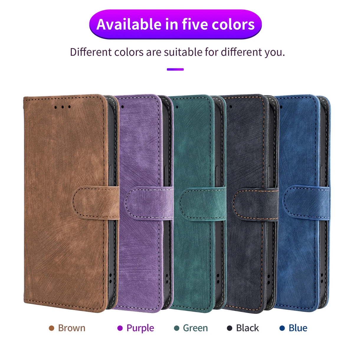 Custodia Portafoglio In PU Pelle Per Vernee X2 6 – Flip Cover Protettiva, Blu Scuro - 4