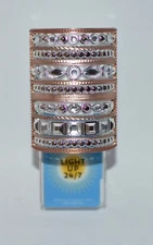 BATH & BODY WORKS STACKED GEMS GOLD SILVER NIGHTLIGHT WALLFLOWER PLUG IN HOLDER
