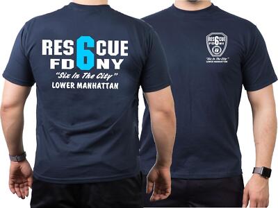 T-Shirt navy, New York City Fire Dept. Rescue 6 (blue) Six in the City