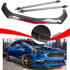 Front Bumper Lip/ Spoiler Splitter Body Kits Strut Rod For Ford Fusion 2006-2023