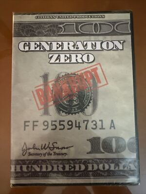 Generation Zero (2010) DVD NEW Citizens United Economic Collapse Documentary OOP