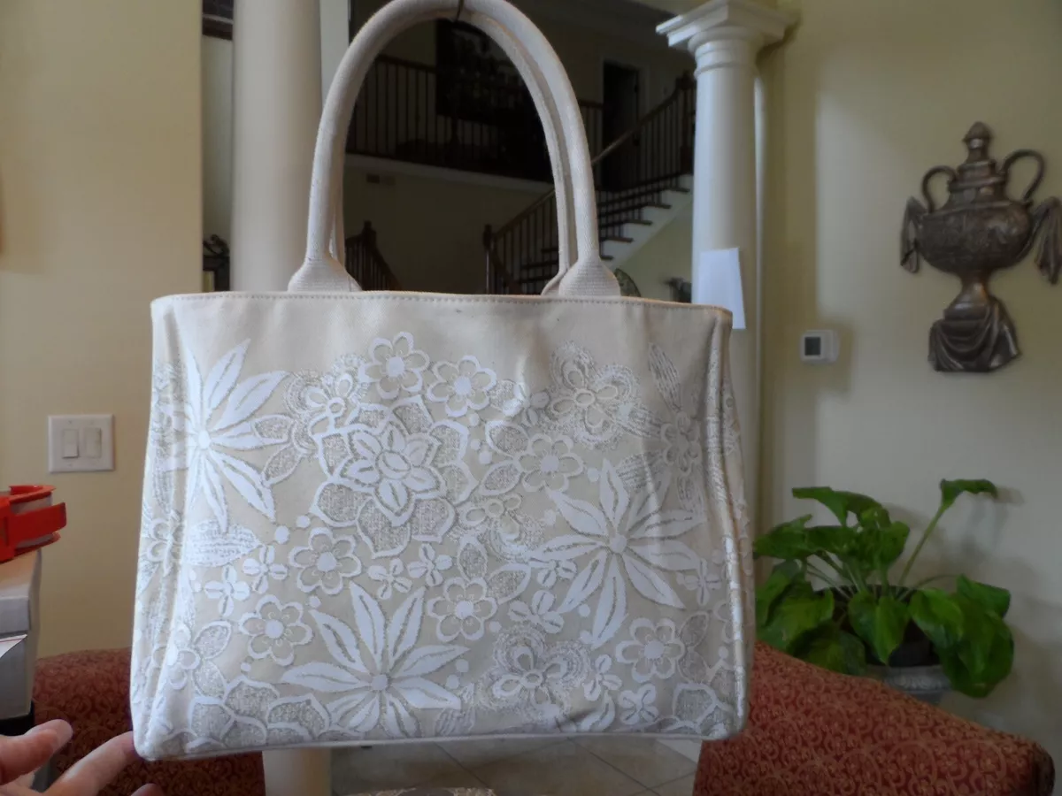Oscar de la deals renta canvas tote bag