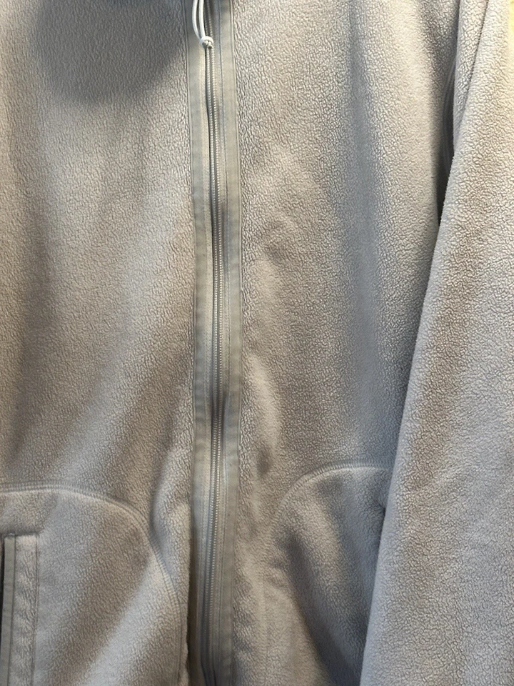 Chaqueta blanca Sierra Sherpa cremallera talla grande crema Foto 2 de 4