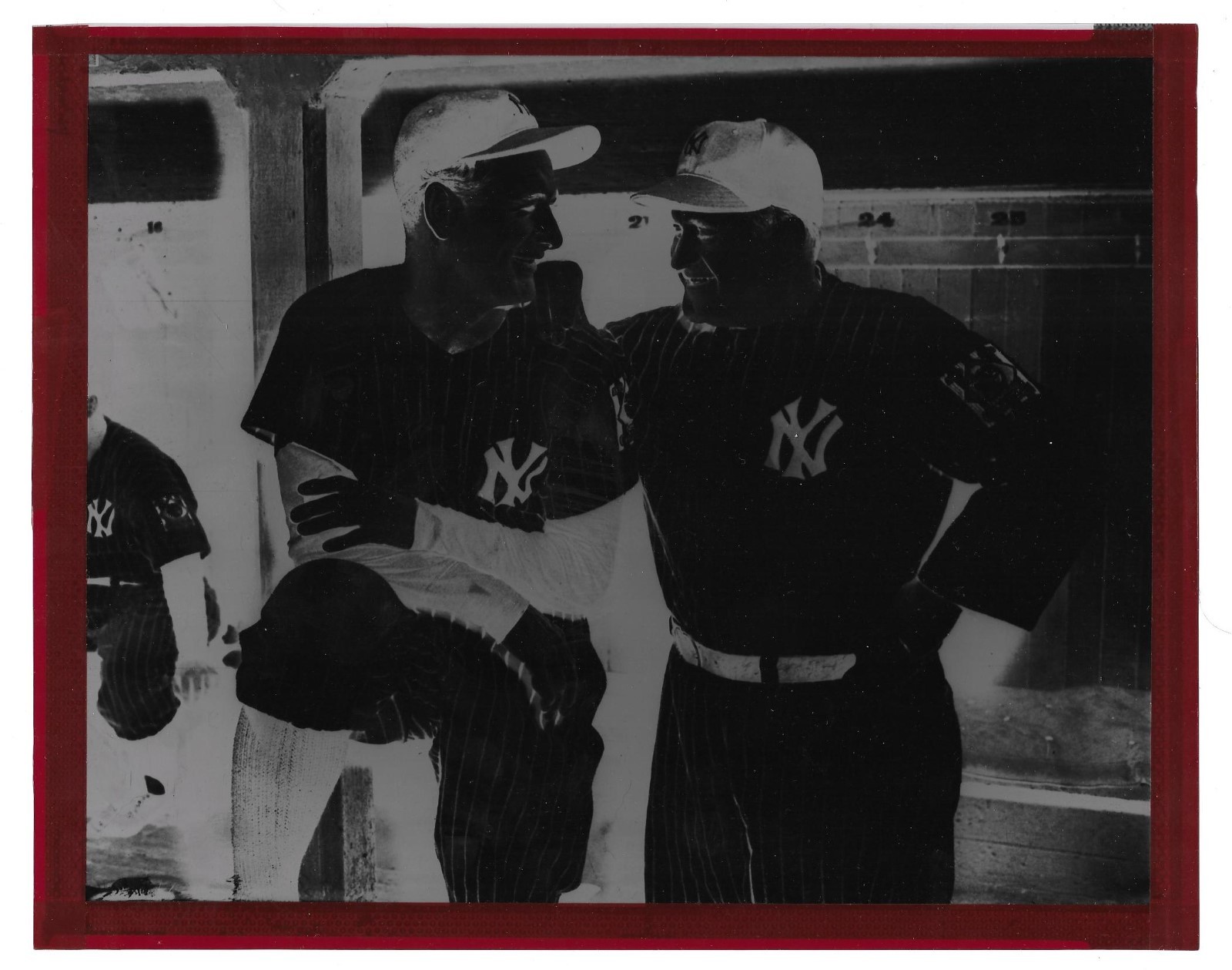 Lou Gehrig Joe McCarthy YANKEES 8x10 ORIGINAL PHOTOGRAPH NEGATIVE one of a kind