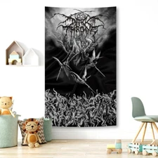 Darkthrone Metal Band Tapestry Wall Art Hanging Flag Banner Room Decor 36x60''