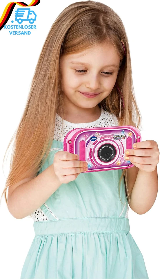 Vtech 80-163554 Kidizoom Touch 5.0 Pink Kinderkamera; Digitalkamera Für Kinder; - Bild 4 von 4