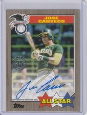 2022 Topps Jose Canseco 1987 All Stars 35th Anniversary Auto Gold /25