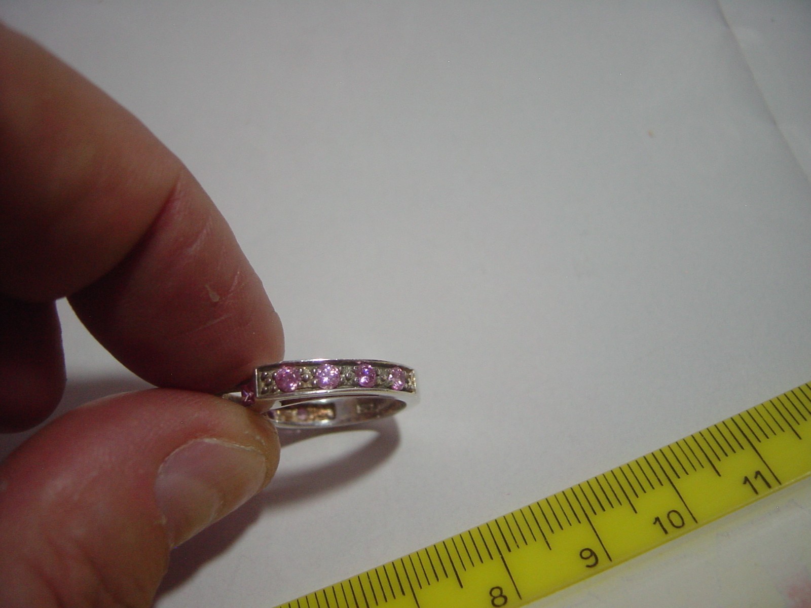 VINTAGE SOLID SILVER RING-UNUSUAL DESIGN-SPARKLIN… - image 16