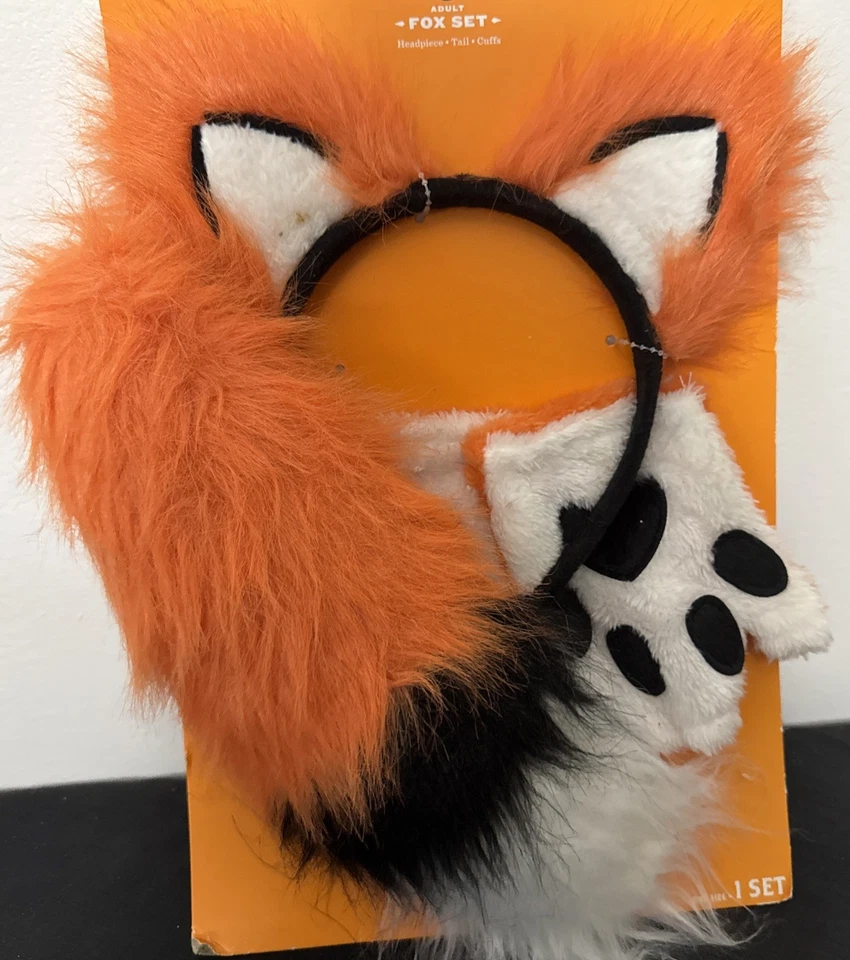Hyde and Eek! Fox Costume Halloween Set Headpiece/Tail/Cuffs 🦊 One Size NEW - Image 2 of 2