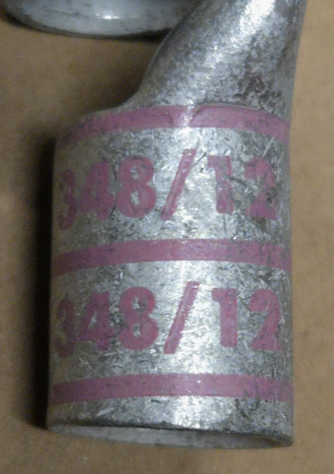 Terminales de compresión Burndy YAVLTGFX Cu Pink Die 348/12 1/0 275/24 Foto 4 de 4