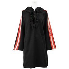 GUCCI 2019y Technical Jersey Hoodie Dress Women Size Medium Black/Multicolor