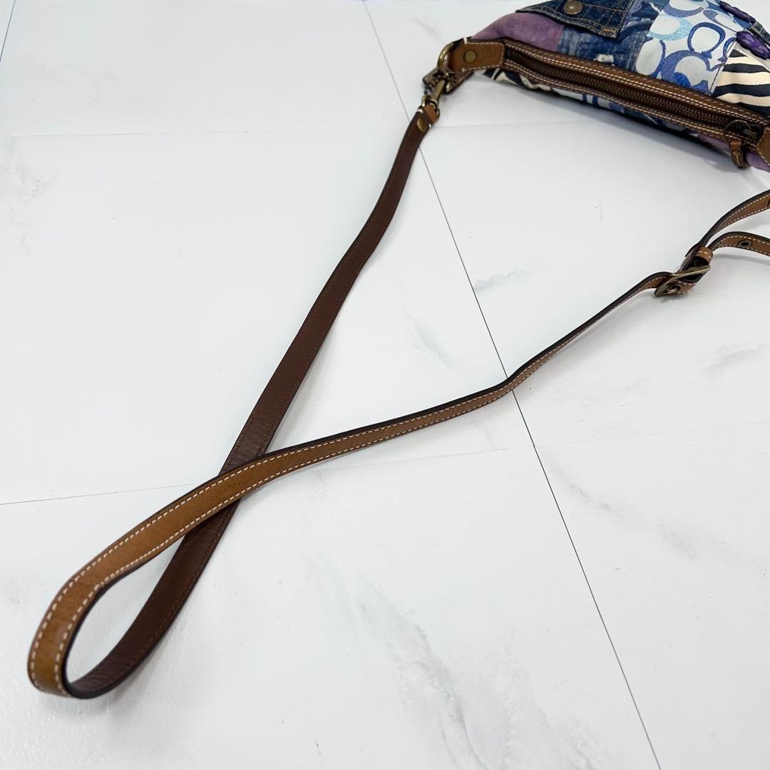 Near Mint COACH 10819 Denim Patchwork Shoulder Ba… - image 6