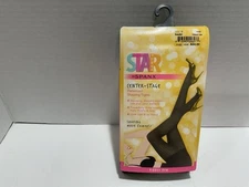 Star Power Center Stage By Spanx Patterned Shaping Tights Black Size G New