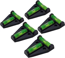 4+1 pcs Rv T Level Cross Check Levelers Bubble Levels Use for Rvs, Camper, Black