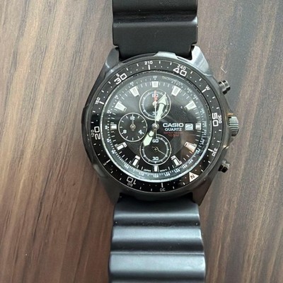 Casio AMW330 Quartz Wristwatch Stainless Steel Black Dial 10 Bar Mens