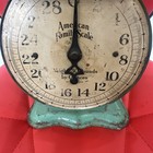 Antique American Family 24 LB Green Metal Family Kitchen Scale Farmhouse Patina — photo 3