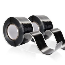 2 Rolls 1IN X 10FT Grip Tape,Rubber Tape,Silicone Tape,Grip Tape for Black