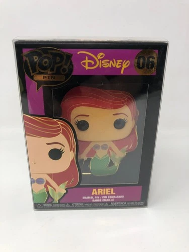 Funko Pop! Pin Disney: Ariel 06 Large Enamel Pin DAMAGED BOX SEE PICS