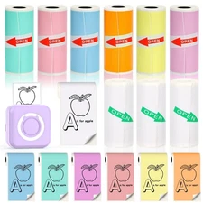 9 Rolls Mini Thermal Sticker Paper for Phomemo M02/T02 Mini Printer, Thermal ...