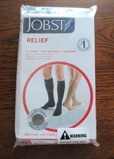 Jobst Relief knee high open toe compression stockings 20-30mmHg beige XL sealed
