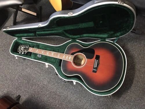 Yamaha FJ-645A jumbo body acoustic guitar made in Taiwan violin red finish &case - Picture 1 of 12