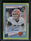 2025 Donruss Optic Carson Schwesinger Neon Yellow (RAW)