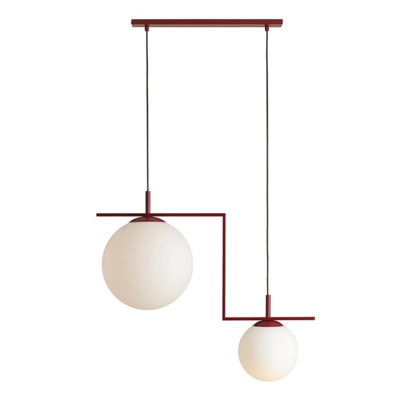 Moderne HäNgelampen 2X15W/E27, Rot, IP20 - Helle Beleuchtung FüR Ihr Zuhause-image