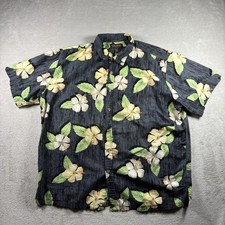 Vintage Cooke Street Hawaiian Shirt Men's 2XL Colorful Floral Button Up USA 3113