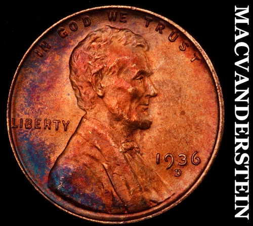 1936-D Lincoln Wheat Cent-Choice Gem BU Lustrous No Reserve #i4431