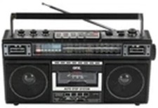 BLACK QFX J-230BT 220BT Retro AM/FM Radio Rechargeable Cassette MP3 Converter