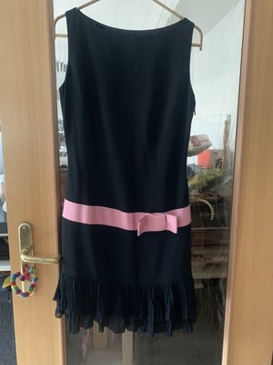 Süßes Kleid V Blugirl Blumarine Gr 38 Neu Schwarz Mit Rosa Schleife