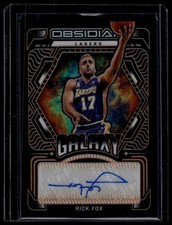 2021-22 Panini Obsidian - Galaxy Autographs Rick Fox #GA-RFX Electric Etch...