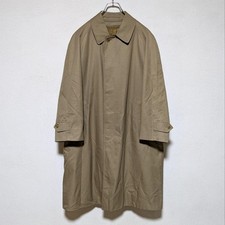 Burberry Vintage Trench Coat Beige Polyester With Nova Check Pattern Size 9 Men