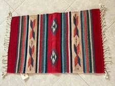 zapotec wool rug Handwoven