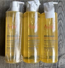 Avène XeraCalm Lipid-replenishing Cleansing Oil 13.5 Fl Oz Exp: 7/27 3 pack